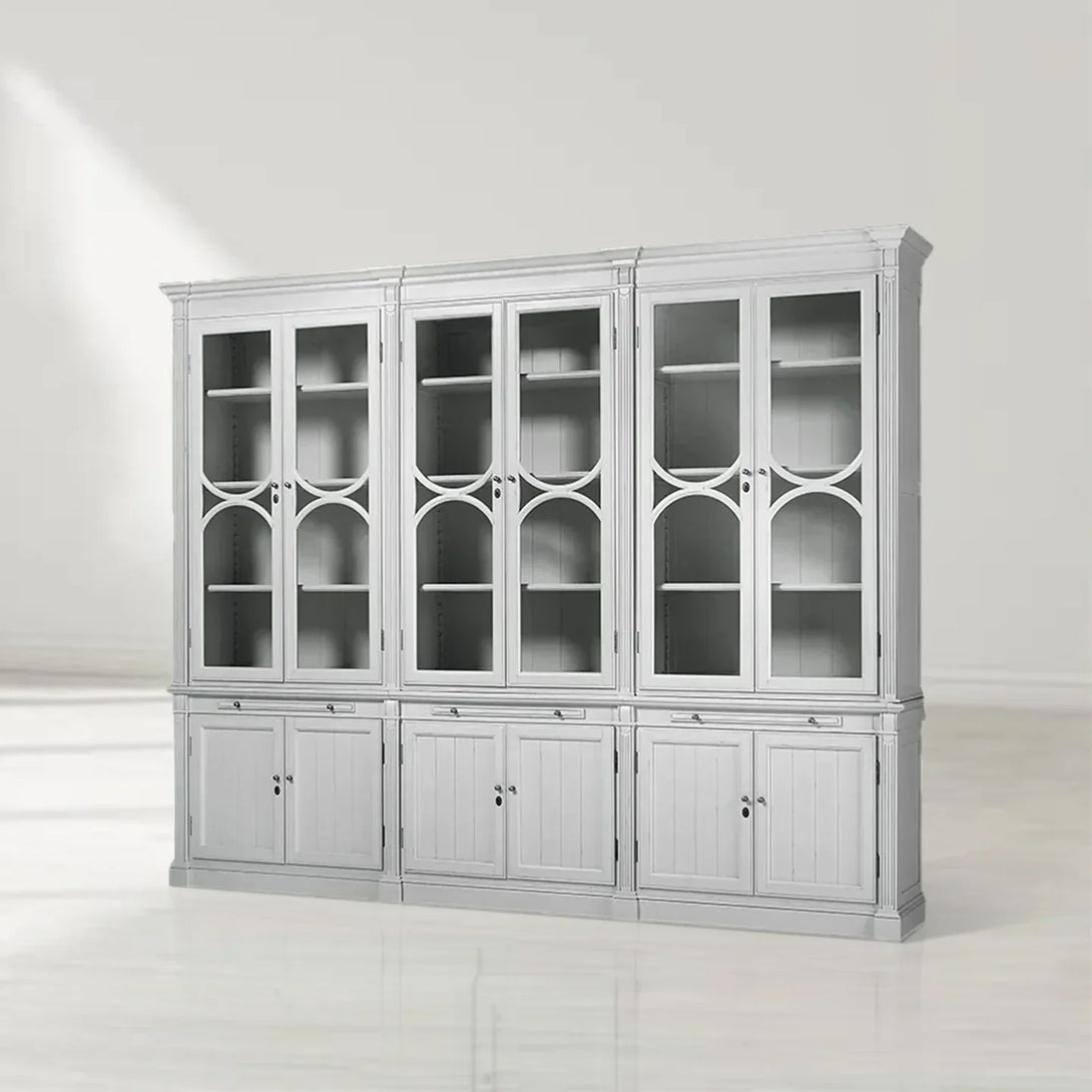 Athens Modular Triple Display Cabinet,heirloom-quality wooden hutch ...