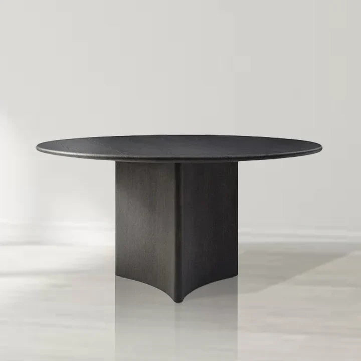 Round Solid Trident Sculptural Round Solid Wood Dining Table,luxury loft dining ...